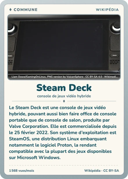 Carte Lexicodex « Steam Deck », commune